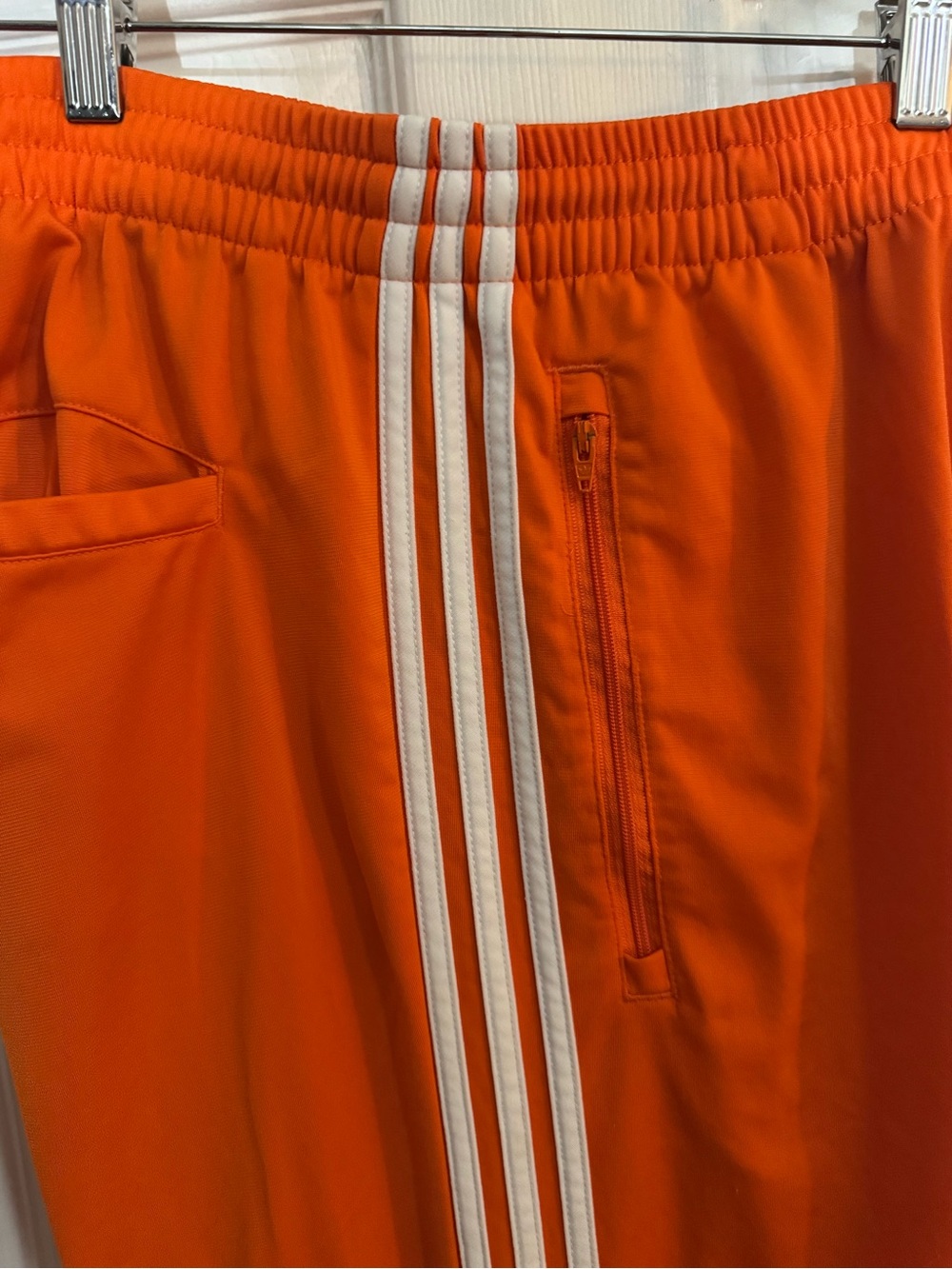 adidas Orange Joggers with White Three-Stripes, Original Firebird - Picture 2 of 6